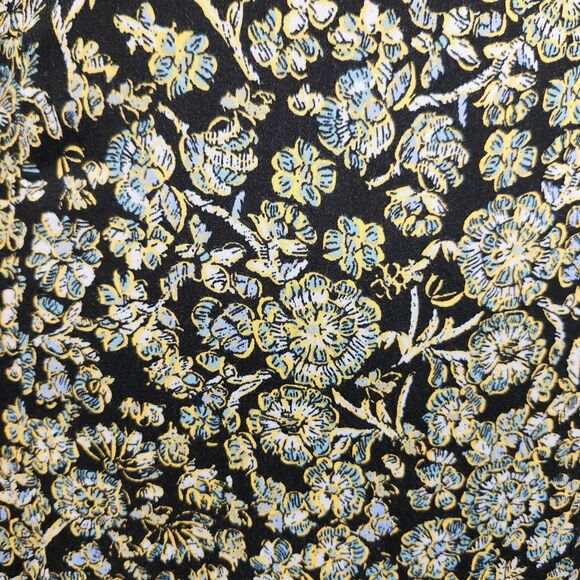 Free People Black Floral Mini Dress Long Sleeve Ruffle Boho NWT $128 Size 2 - Picture 6 of 15